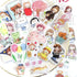 Alideco 160Pcs Cute Journal Stickers Kawaii Girls People Bulk Scrapbooking Stickers for journaling DIY Crafts Embelishment Decoration Diary Sticke...