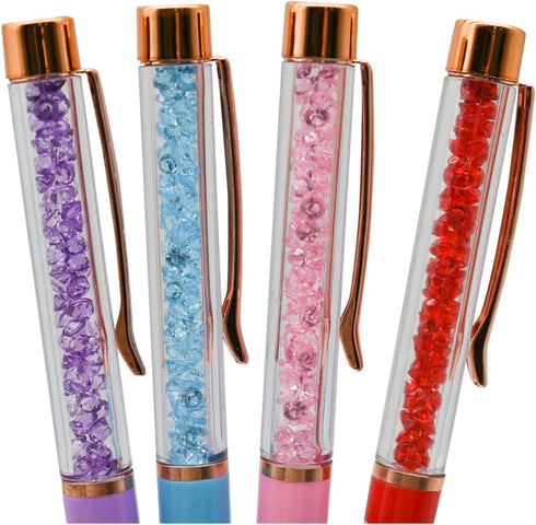 12PCS Novelty Stylus Floating Pens Fancy Floral Business Pens Crystal Diamond Stylus Pen Ink Ballpoint Pens School Office Desk Decor Accessories...