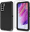 MMY Case for Samsung Galaxy S21 FE Case + Tempered Glass Screen Protector Heavy Duty Shockproof Drop Dust Proof 3 in 1 Defender Black...