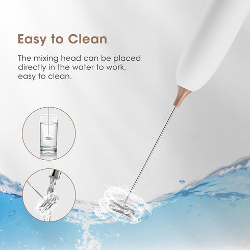 HeTian Handheld Electric Milk Frother, Battery Operated Froth Maker, Mini Blender & Electric Blender Coffee Milk Frother Perfect for Bulletproof C...