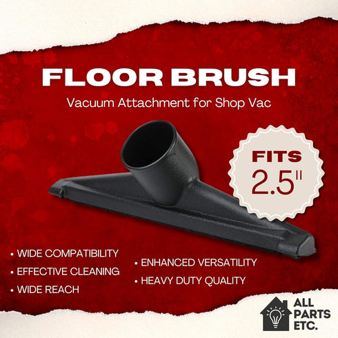 2 1/2" Accessories for Shop Vac Attachments 2.5 Wet Dry Vacuum Extension Wands, Floor Brush, Dust Brush, Crevice Tool, Utility Nozzle, and Hose Ki...