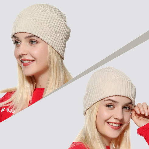 zowya Fisherman Beanie or 2 in 1 Regular Cuff Knit Beanie for Men Women Warm Rib Watch Skull Cap...