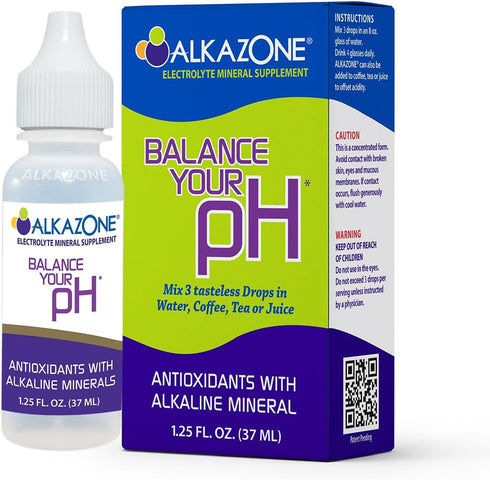 Alkazone Balance Your pH, Antioxidants Alkaline Mineral Drops, Single 1.25 Oz Pack, Portable, Yields 10 Gallons of alkaline, antioxidant Water, Un...