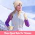4 Pieces Winter Glove and Hat Set Women Winter Hat Touchscreen Gloves Warm Knitted Beanie Hats and Gloves for Women...