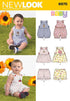 New Look Sewing Pattern 6970 Babies' Romper, Dress and Panties, Size A (NB-S-M-L)...