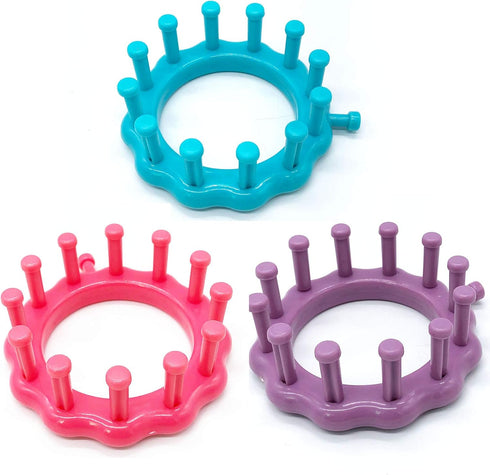 WAYION Round Knitting Loom Plastic Hat Weaving Looms Kit with Loom Hook/Needle, Creativity for Kids Small Knitting Loom Kit - Perfect for Sock, Ha...