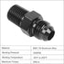 EVIL ENERGY 6AN Male Flare to 1/4" NPT Pipe Fitting Adapter Aluminum Straight Black 2PCS...