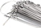 Stainless Steel Cable Ties, Tiberham 100 Pcs 7.9 Inches Heavy Duty Self-Locking Cable Zip Ties, Multi-Purpose Metal Exhaust Wrap Locking Ties for ...