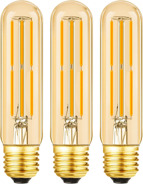 Dimmable E26 Edison Bulb 6W Equal 60 watt Light Bulb AC120V Warm White 2700K Amber Glass Edison Light Bulbs 60 Watt 600LM Tubular T10 led Bulb for...