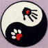 Dog and Human Ying Yang Patch Embroidered Applique Iron On Sew On Emblem...