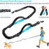 Hands Free Dog Running Leash with Zipper Pouch, Dual Handle, Elastic Bungees Retractable Rope for Medium and Large Dogs, Waist Bag Pack Carry All ...