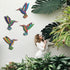 XIUDEEN Metal Hummingbird Wall Art Decor, Metal Birds Outdoor Wall Sculpture Decoration Hanging for Deck, Garden Fence, Backyard, Patio, Bedroom, ...