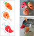 6 Pack Pot Lid Lifter Silicone Heat Resistant Spill Proof Pan Cover Stand Holder Clip Steam Releaser Stopper for Soup Pots Kitchen Gadgets (Carrot...