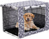 Pethiy Dog Crate Cover Durable Polyester Pet Kennel Cover Universal Fit for Wire Dog Crate - Fits Most 24 inch Dog Crates - Cover only-Sky Gray-24...