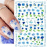 Flower Nail Art Stickers Decals 6Sheets Spring Rose 3D Self-Adhesive Nail Stickers Flowers Rose Butterfly Design Nail Decals for Nail Art Women Gi...