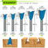 Dovetail Router Bit 1/4 Shank, Dovetail Jig for Router, 1/2" 3/4" 3/8" 5/8" 7/8" Dia Wood Milling Cutter Tool for The Construction of Boxes Drawer...