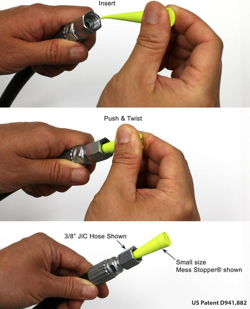 Universal Rubber Plugs and Caps for Hydraulic Oil Hoses and Fittings to Prevent Leaks During Service, 2 Large, 2 Medium, 2 Small Size...