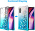 for Galaxy Note 10 Plus Case,Gradient Design Bling Flowing Liquid Floating Sparkle Colorful Glitter Waterfall TPU Protective Phone Case for Galaxy...