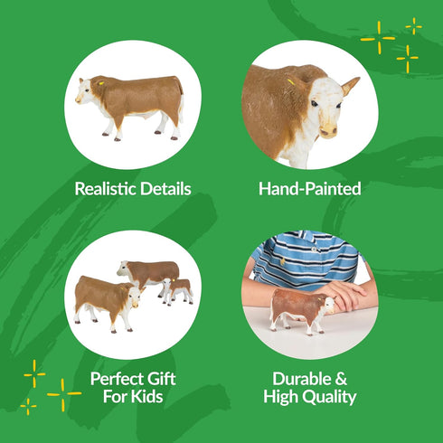 Big Country Toys Hereford Bull - 1:20 Scale - Hand Painted - Farm Toys - Farm Animal Toys...