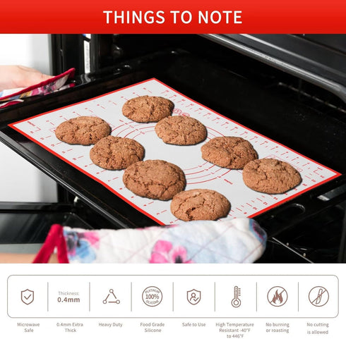 32"x 24"(60x80cm) Extra Thick Super Large Non Stick Slip macaron silicone baking mat sheet,pastry mat,dough mat for counter,fondant mat,pizza mat,...