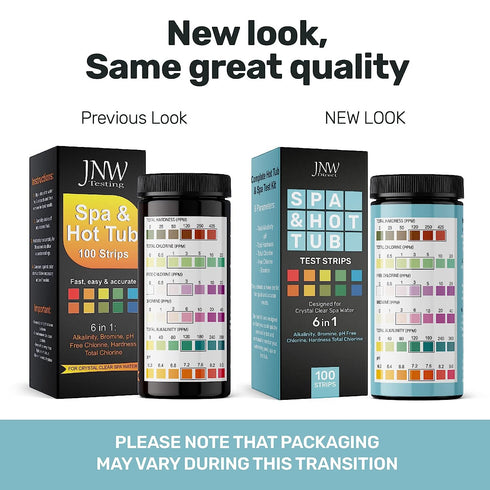 Hot Tub and Pool Test Strips - 6in1 Quick & Accurate Hot Tub, Spa, Pool Test Strips - 100 Water Test Strips, Water Test Kit with E-Book - Test Chl...