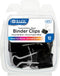BAZIC Binder Clips Assorted Size Black, Small Medium Large Paper Clamps Paper Clip, Paperclips for Office School Supplies Home (12/Pack), 1-Pack...