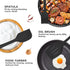 Silicone Kitchen Cooking Utensils Set Kitchen Spatula Set with Holder,5 pcs Heat Resistant Silicone Kitchen Utensils Gadgets Tools Set for Nonstic...
