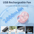 Portable Neck Fan, Handheld Mini Fan Small Personal Fan, 3 IN 1 Hand Fan USB Rechargeable Eyelash Fan with Lanyard, 180° Foldable, for Travel/Summ...