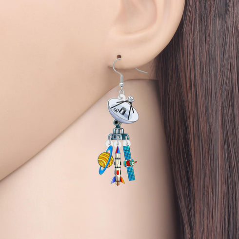 BONSNY Dangle Novelty Funny Teacher Class Scientific Laboratory Equipment Earrings Acrylic Back to School Jewelry For Women Gifts Charms...