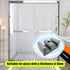 50mm Bathroom Sliding Door Glass Anti-Collision Block Side Guide Rail for Shower Door Bathroom Sliding Door Bumper Shower Room Accessories(4pcs,Gr...