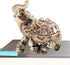 Golden Polyresin Elephant Statue Sculpture Trunk Wealth Lucky Collectible Figurine Gift Home Decor Feng Shui Ornament Elephant Decor Elephant Stat...