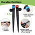 Maotong 32 Pack New Easy-Connect Drip Emitters Sprays for 1/4" Drip Irrigation Tubing (16 Pcs Quick-Connect Emitters Vortex+16 Pcs Quick-Connect E...