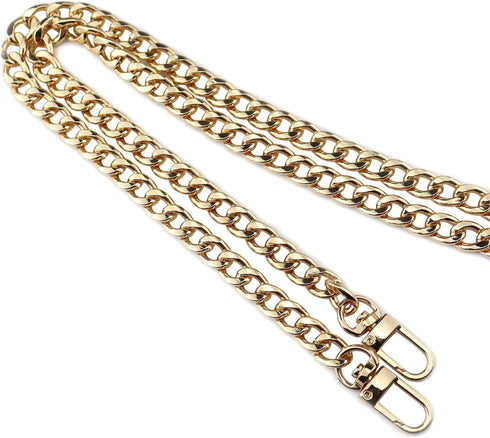 HEEHEE 51.2" (130cm) Purse Chain Strap, Sturdy Flat Iron Replacement Chain with Buckles, Comfortable Shoulder Crossbody Strap for Handbags, Upscal...