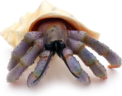 Gemini&Genius Sea Animal Hermit Crab Action Figure Toy for Kids, Soft Rubber Realistic Ocean Crab Educational and Role Play Toys for Kids and Coll...