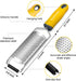 Classic Zester and Grater - Professional Kitchen Lemon Zester for Lime, Cheese, Garlic, Ginger, Chocolate, Vegetables, Fruits, Dishwasher Safe (Wi...