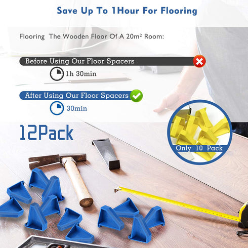 Flooring Spacers,Laminate Wood Flooring Tools,Compatible w/Vinyl Plank, Hardwood & Floating Floor Installation etc,Hardwood Flooring w/1/4 Gap,Spe...