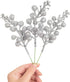 Lvydec 16pcs Christmas Glitter Berries Stems Clearance, 7.8" Artificial Christmas Picks for Christmas Tree Ornaments, DIY Xmas Wreath, Crafts, Hol...