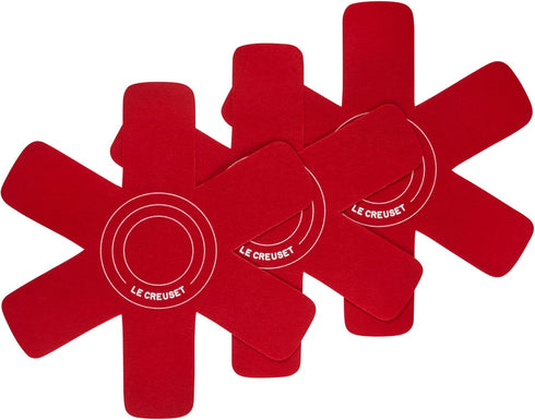 Le Creuset Set of 3 Felt Cookware Protectors - Cerise...