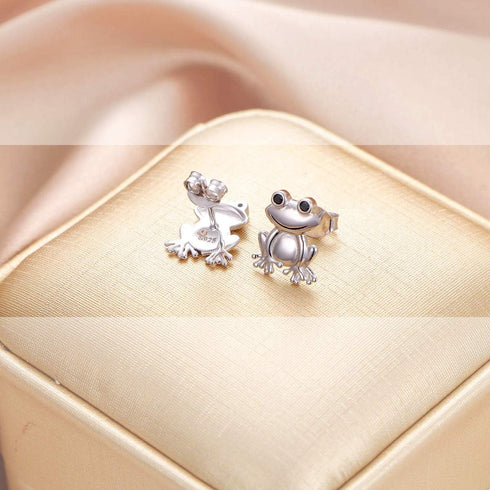 Alphm S925 Sterling Silver Frog Toad Stud Earrings for Women Jewelry...