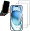 2PCS Glitter Screen Protector suit for iPhone 13/iPhone 13 Pro/iPhone 14,Diamond Bling Shiny Shine on Night Sparkling Tempered Glass Suit foriPhon...