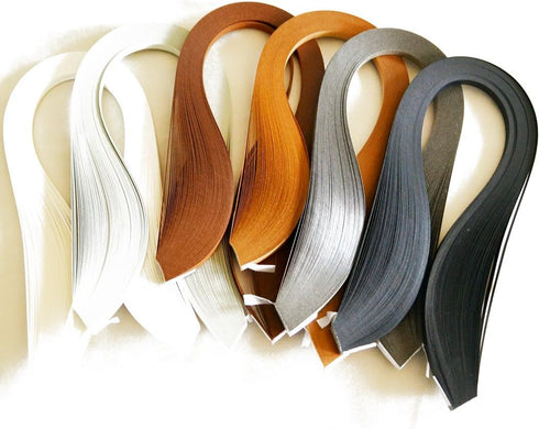 JUYA Single Color Quilling Strips Set 600 Strips 6 Colors 39cm Length/Strip Paper Width 5mm...