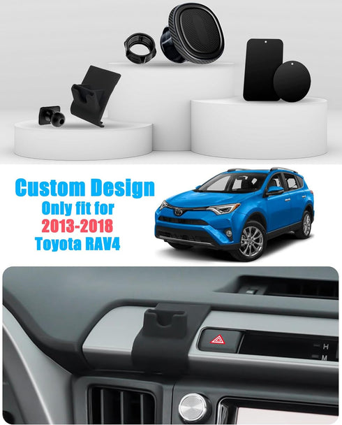 Car Phone Holder, Air Vent Hands Free Adjustable Phone Stand, Auto Cradles Dashboard Mount for Toyota RAV4 2013-2018, Custom Magnetic Navigation B...
