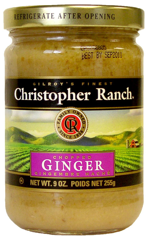 Christopher Ranch Chopped Ginger | Freshly Peeled Ready to Use Ginger | Easy Cooking with Garden Fresh Flavor Sweet & Savory Dishes Ideal for Smoo...