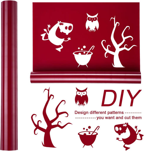 Heat Transfer Vinyl Roll Iron on HTV Transfer Vinyl for Hats, T-Shirts, Heat Press Machines(Maroon,12 Inch x 5 Feet)...
