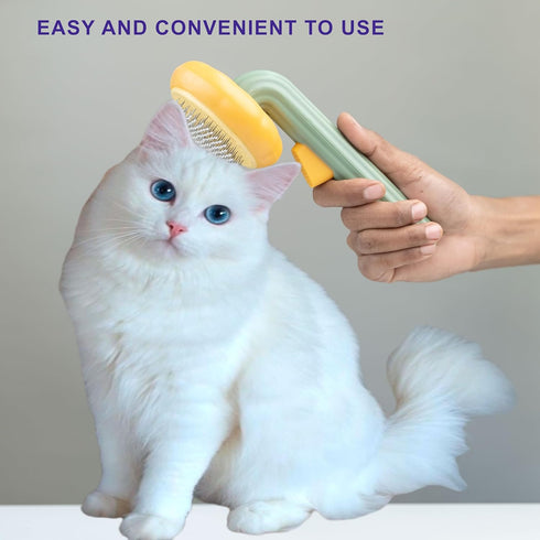 Self Cleaning Slicker Brush, Dog Cat Bunny Pet Grooming Shedding Brush - Easy to Remove Loose Undercoat, Pet Massaging Tool Suitable for Pets with...