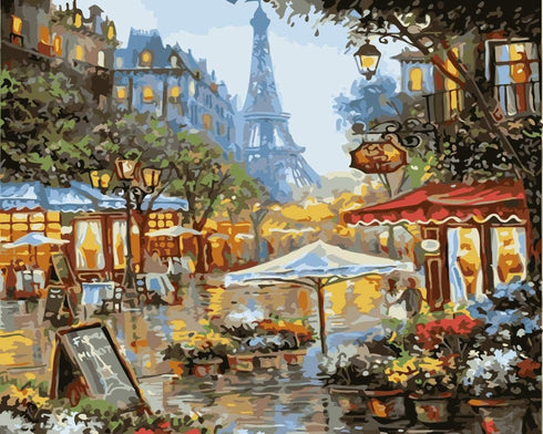 Newsight Paint by Numbers for Adults & Kids & Beginners DIY Acrylic Painting Gift Kits Drawing Paintwork with Paintbrushes(16 * 20 inch Street Und...
