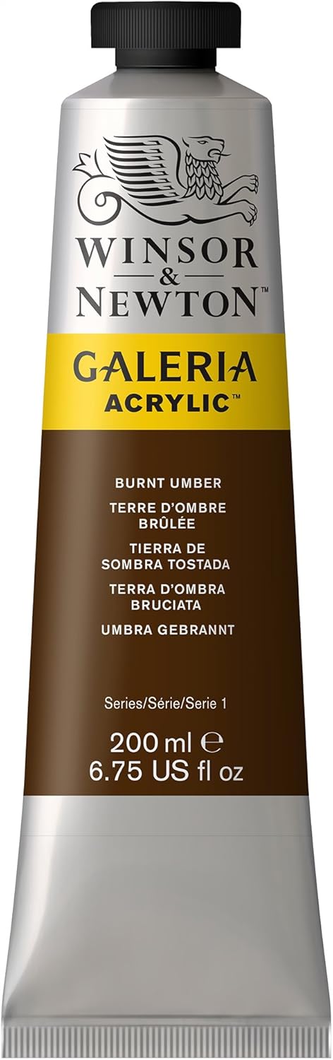 Winsor & Newton Galeria Acrylic Color, 200ml (6.75-oz) Tube, Burnt Umber...