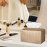 Tissue Box Cover Rectangle PU Leather Tissue Holder Facial Tissue Case Paper Organizer Dispenser for Bathroom, Vanity, Countertop, Tabletop, Car, ...