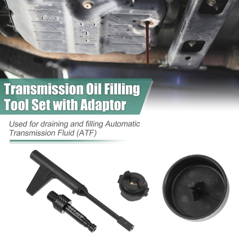 X AUTOHAUX 4pcs Transmission Oil Filling Tool Adapter Set for Mercedes Benz 2015 & UP 725 Gearbox 9-Speed Oil Change Transmission Oil Filler Tool ...