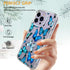 LUHOURI for iPhone 15 Pro Max Case with Screen Protector - Crystal Clear Cover - Fashionable Designs for Women and Girls -Slim Fit Shockproof Prot...